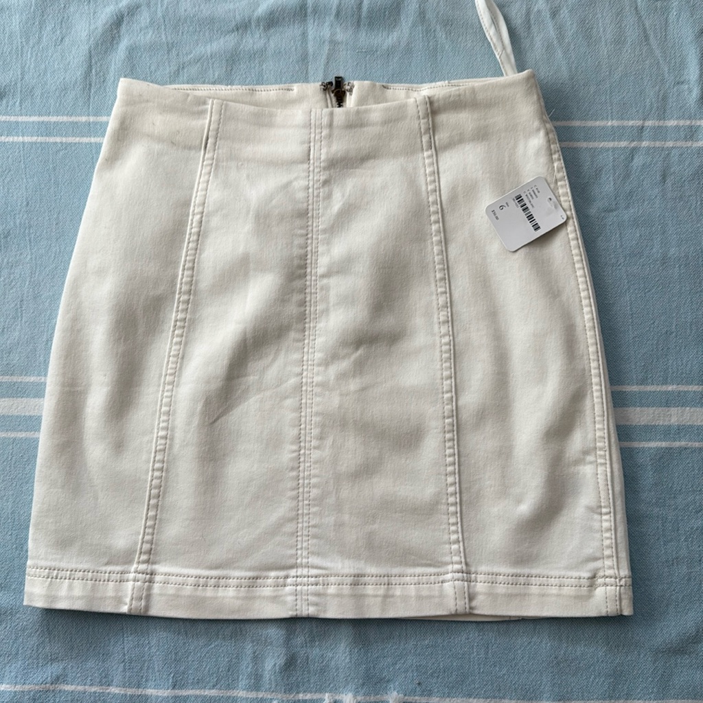 Free People White Skirt Nwt Size 6